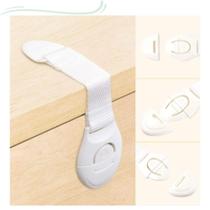 Kit 6 Travas Protetora Fecho Para Gavetas Portas De Armário