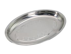 Kit 6 travessa oval inox funda 30cm antideslizante