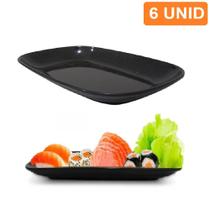 Kit 6 Travessa Prato Melamina Oval 20cm p/ Sushi Restaurante Kit 6 Travessa Prato Melamina Oval 20cm p/ Sushi Restaurante
