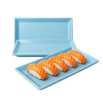 Kit 6 Travessa Retangular 22cm Azul Mesclado Sapporo Kit 6 Travessa Retangular 22cm Azul Mesclado Sapporo