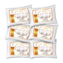 Kit 6 Travesseiro Penas E Plumas De Ganso Luxo Sono Confortável Soft