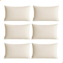 Kit 6 Travesseiros 200 Fios 70x50cm Silicone Macio 300gr Kit 6 Travesseiros 200 Fios 70x50cm Silicone Macio 300gr