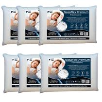 Kit 6 Travesseiros Nasa Premium Faiber Flex Viscoelástico