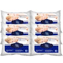 Kit 6 Travesseiros Percal Premium 50x70cm Casa Dona 200 Fios Siliconada Branco Kit 6 Travesseiros Percal Premium 50x70cm Casa Dona 200 Fios Siliconada Branco