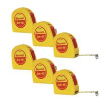 Kit 6 Trena Bolso Fita Aço Resistente C/ Trava 5m Starrett Kit 6 Trena Bolso Fita Aço Resistente C/ Trava 5m Starrett