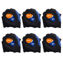 Kit 6 Trenas allflex Emborrachada Aço 16MMx3M Ponta Imantada Kit 6 Trenas allflex Emborrachada Aço 16MMx3M Ponta Imantada