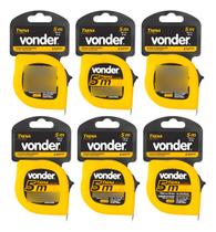 Kit 6 Trenas de Fita de Aco 5 Mts X 19mm Vonder Plus Profissional Kit 6 Trenas de Fita de Aco 5 Mts X 19mm Vonder Plus Profissional