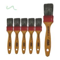 Kit 6 Trincha Pincel 317 Gold Gris 1.1/2 Polegadas - Roma Kit 6 Trincha Pincel 317 Gold Gris 1.1/2 Polegadas - Roma