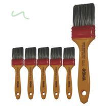 Kit 6 Trincha Pincel 317 Gold Gris 2 Polegadas - Roma Kit 6 Trincha Pincel 317 Gold Gris 2 Polegadas - Roma