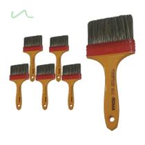 Kit 6 Trincha Pincel 317 Gold Gris 4 Polegadas - Roma Kit 6 Trincha Pincel 317 Gold Gris 4 Polegadas - Roma