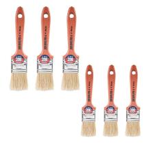 Kit 6 Trincha Pincel Atlas 1 1/2 Polegada 396