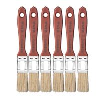 Kit 6 Trincha Pincel Verniz E Stain Atlas 3/4 Polegada 396