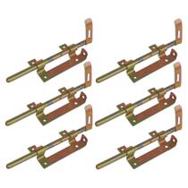 Kit 6 Trinco Ferrolho Portão Porteira de Aço Bicromado 260mm