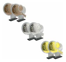 Kit 6 Troféus Beach Tênnis Acrílico Cristal E Espelhado