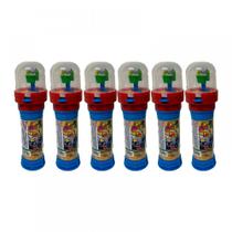 Kit 6 Tubetes Bolhaha Sabão Super Bubble com Jogo Basquete