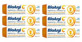 Kit 6 Tubos Bioargi-c Com Aspartato De Arginina 16 Comprimidos efervescentes