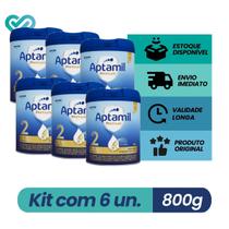 kit 6 un. Aptamil Premium 2 - 800g - Danone