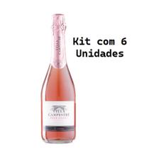 Kit 6 Un Espumante Rosé Sweet Doce Villa Campestre 650 ml