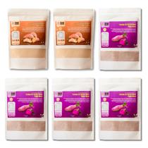 Kit 6 Un Farinha Batata Doce Polpa Laranja e Roxa Pó 2.7kg Kit 6 Un Farinha Batata Doce Polpa Laranja e Roxa Pó 2.7kg