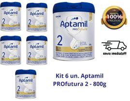 Kit 6 un. Fórmula Infantil: Aptamil Profutura 2 800g - 6-12 meses