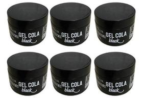 Kit 6 Un Gel Cola Black Troia Hair For Man 300g Extra Forte - Troia Hair Cosméticos