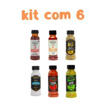 Kit 6 un Morango Goiabada Mostarda Parrilla Paprica Lemon Pepper