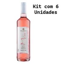 Kit 6 Un Vinho Casa Geraldo Miss Rosé Suave 750 ml