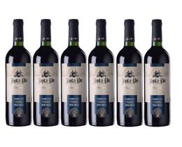 Kit 6 Un Vinho de Mesa Jota Pe Tinto Seco Tradicional 750 ml