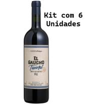 Kit 6 Un Vinho Don Guerino El Gaúcho Tannat 750 ml