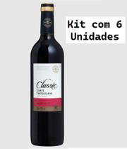 Kit 6 Un Vinho Salton Classic Corte Tinto Suave 750 ml