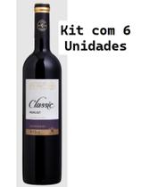 Kit 6 Un Vinho Salton Classic Reservado Merlot 750 ml