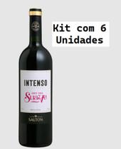 Kit 6 Un Vinho Salton Intenso Corte Tinto Suave 750 ml