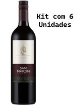 Kit 6 Un Vinho San Martin Bordô Suave 750 ml