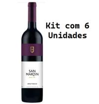 Kit 6 Un Vinho San Martin Merlot Demi-Sec 750 ml