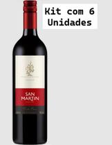 Kit 6 Un Vinho San Martin Tinto Seco 750 ml