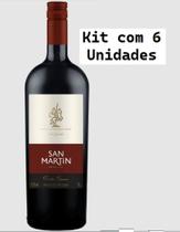 Kit 6 Un Vinho San Martin Tinto Suave 1 L