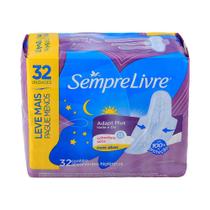 Kit 6 Und Absorvente Sempre Livre Noturno Adapt Plus Leve 32 Pague 24