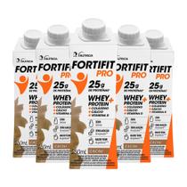 Kit 6 Und Bebida Láctea Whey Protein Fortifit Pro Cacau 250ml
