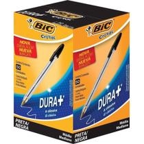 Kit 6 Und Caneta Bic Cristal Preta 50 Und