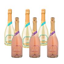 Kit 6 und Espumante Sem Álcool Misto Branco e Rosé Zero 0% 750ml - Champanhe sem Álcool