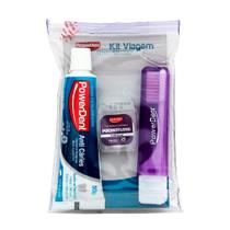 Kit 6 Und Kit Viagem Escova+creme Dental+fio Dental Powerdent Light
