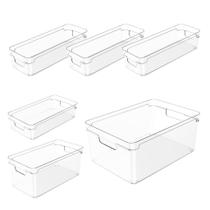 Kit 6 Und Organizador Clear Para Armários, Dispensa, Cozinha