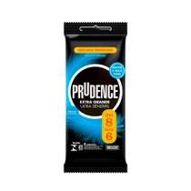 Kit 6 Und Preservativo Prudence Extra Grande Ultra Sensível 8 Und
