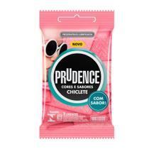 Kit 6 Und Preservativo Prudence Sabor Chiclete Lubrificado 3 Und