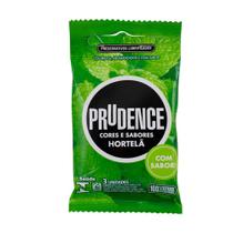 Kit 6 Und Preservativo Prudence Sabor Hortelã Lubrificado 3 Und