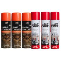 Kit 6 Und. Spray Óleo Desengripante e Limpa Contato 300 ML