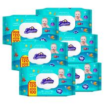 Kit 6 und Toalha Umedecida Estrelinhas 120 Folhas