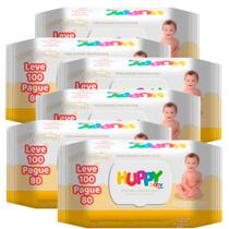Kit 6 und Toalha Umedecida Huppy Baby 100und