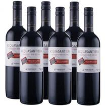 Kit 6 und Vinho Reservado Acquasantiera Demi-Sec Cabernet/ Merlot/ Tannat 750 ml