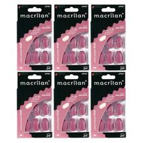 Kit 6 Unhas Postiças Bailarina Rose UP407 - Macrilan Kit 6 Unhas Postiças Bailarina Rose UP407 - Macrilan